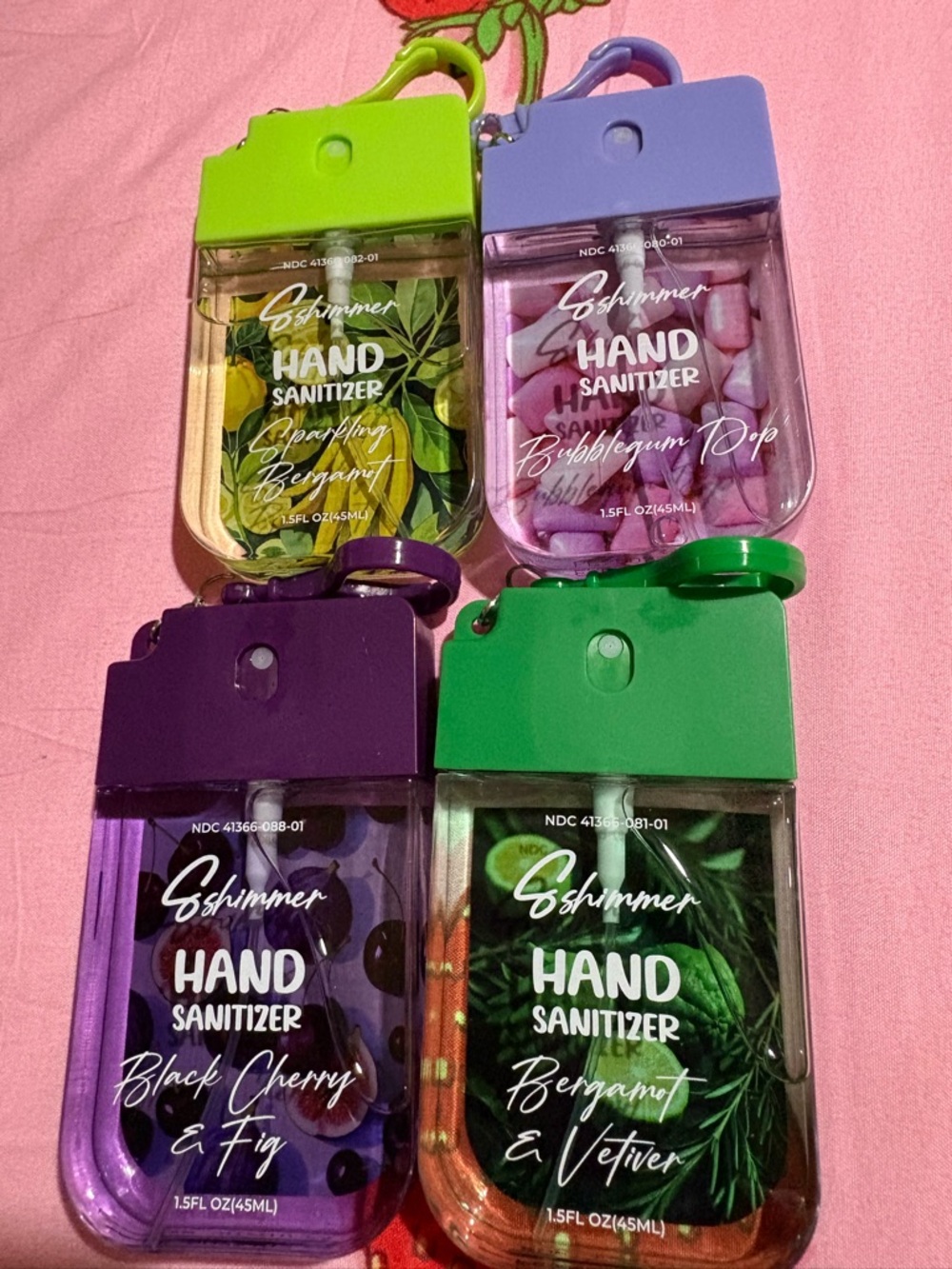Hand Sanitizer Spray - Set of 4 (Green, Purple, Lime, Lavender)